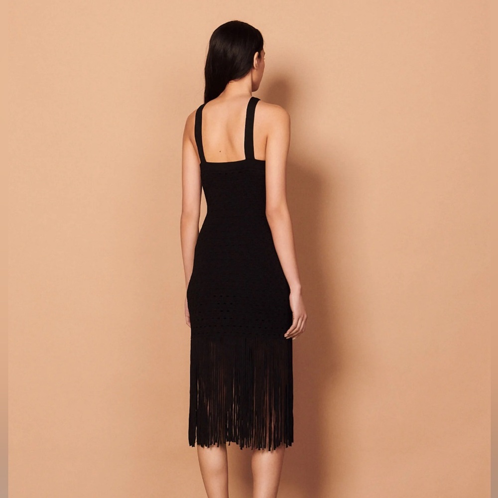 Sandro Fringe Knits Dress size 38 NWT - Picture 5 of 7